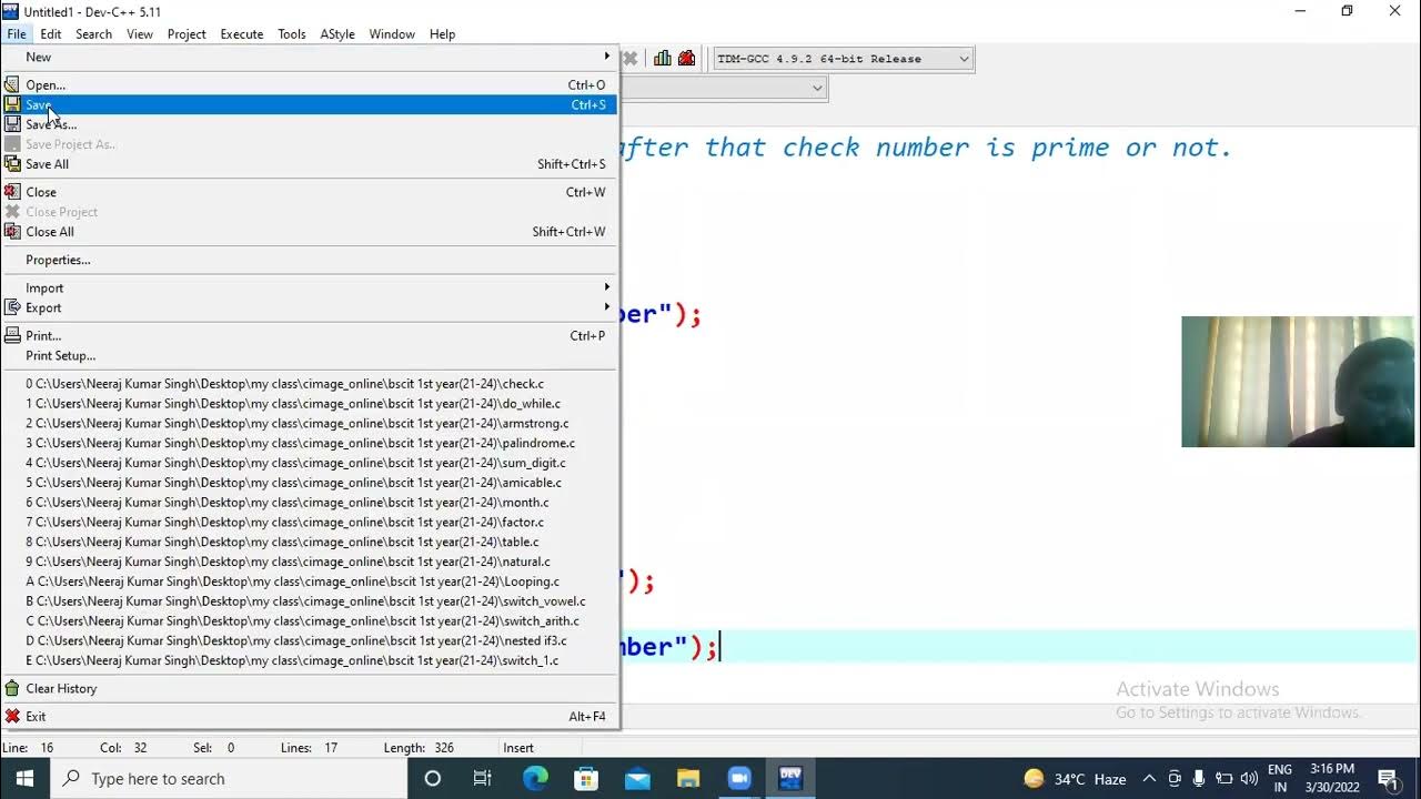 C programming(Dummy for loop) FOR BSCIT 1ST YEAR,30-03-22 - YouTube