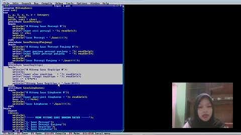 Program Hitung Luas Bangun Datar dalam Bahasa Pascal