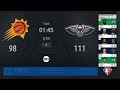 Suns @ Pelicans | #NBAPlayoffs Presented by Google Pixel on TNT Live Scoreboard