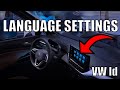 VW Id Language Settings