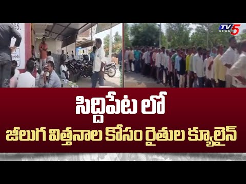 జీలుగ విత్తనాల కోసం రైతుల క్యూలైన్  | Farmers Suffering for Jeelugu Seeds  | TV5 News - TV5NEWS