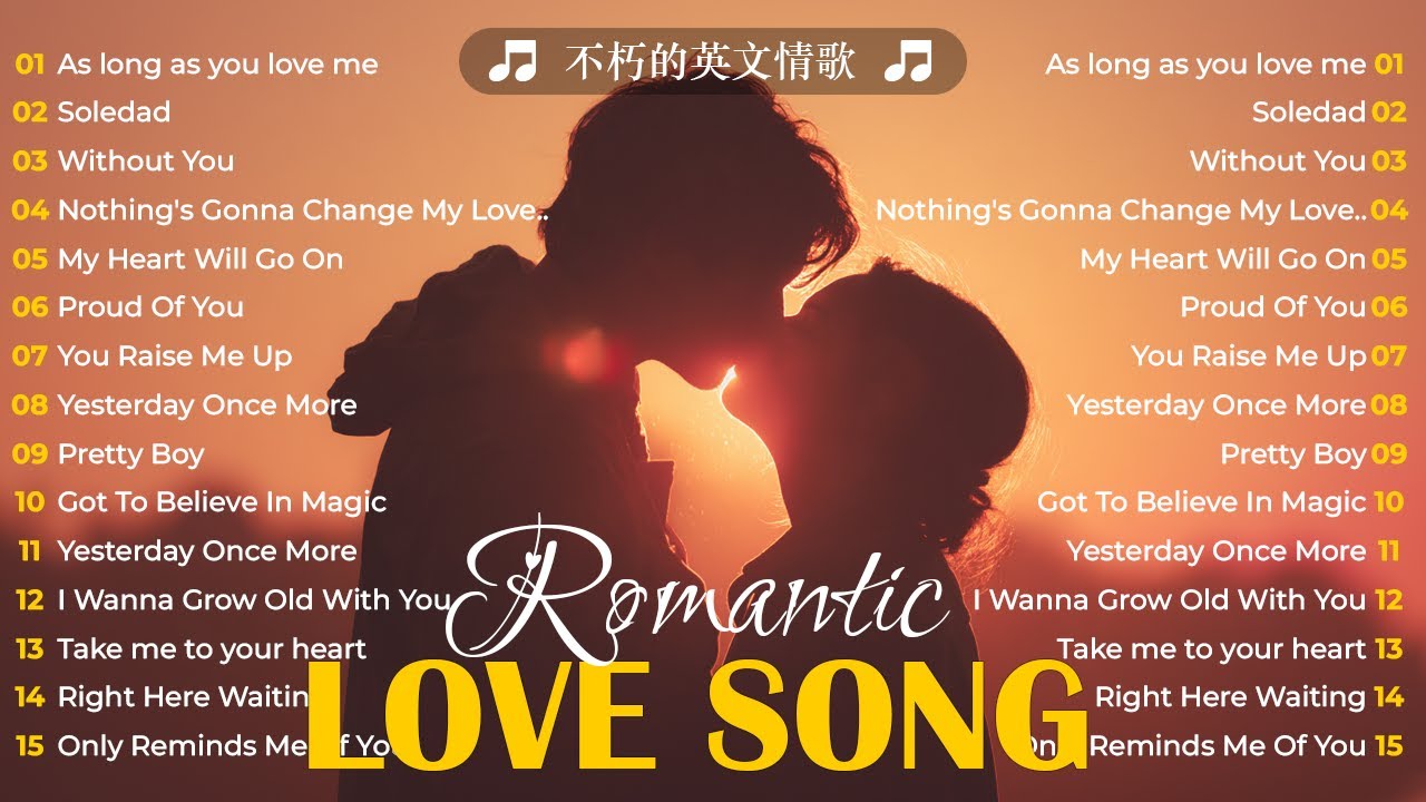 英文经典歌曲《孤独》《就在这里等待》等 - 50首全球最值得听的好听的英文歌 - 最古老的英文情歌 70s 80s 90s - 英文情歌Greatest Hits Love Song【動態歌詞】
