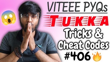 VITEEE 2022: Physics Tukka Tricks🔥| Tricks & Cheat Codes #406 [Exclusive Course In Description]