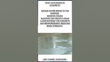 What is Bleeding in concrete | Interview Questions and Answers  Bleeding #engineernaveediqbal #civil
