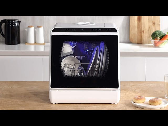 ROOMTEC 17 in. Portable Countertop Mini Dishwasher with LED Touch