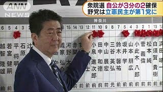 野党第1党は「立憲民主」　「希望」は失速　衆院選(17/10/23)