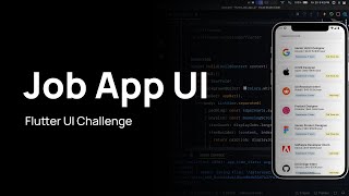 Flutter UI - Job App