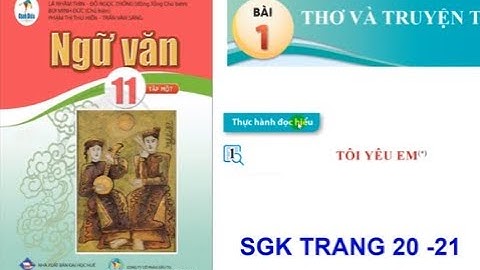 Ngữ văn 11: Bộ cánh diều: Bài 1: thực hành đọc hiểu : TÔI YÊU EM  (sgk trang 20-21)