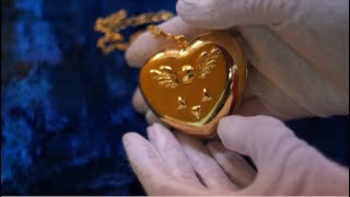 Музыкальный медальон Сердечко "Undertale heart locket music box" (с золочением)
