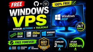 FREE Windows VPS 2026 🔥 GitHub Actions + Tailscale Full Tutorial