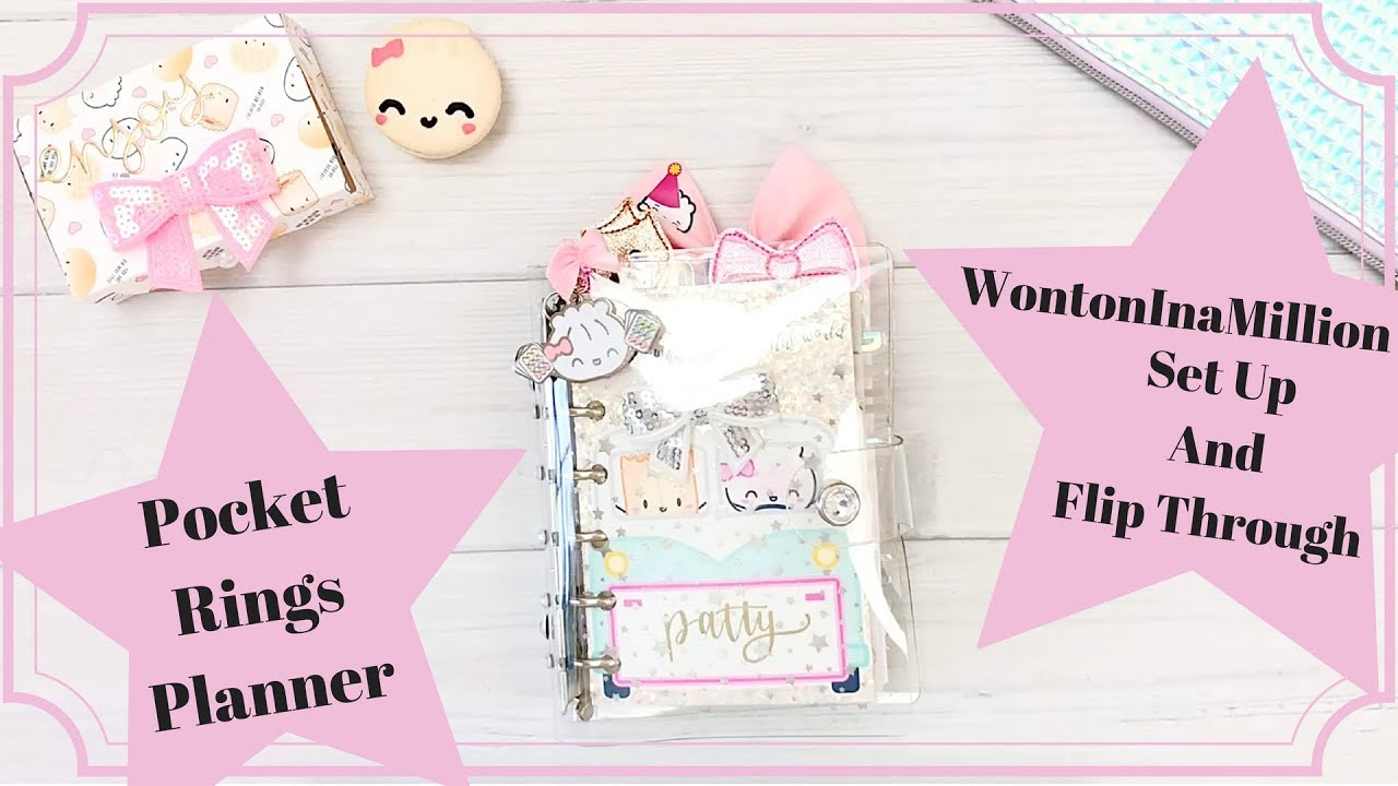 Pocket Rings Planner Set Up Using Wontoninamillion Papers and Stickers DIY