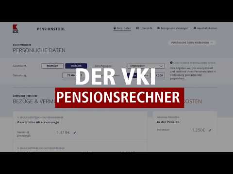 Erklärvideo: VKI Pensionsrechner