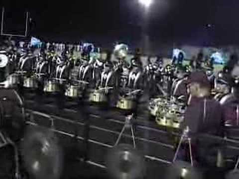 2005 Papillion La Vista High School Drumline Stand still at Homecoming Game