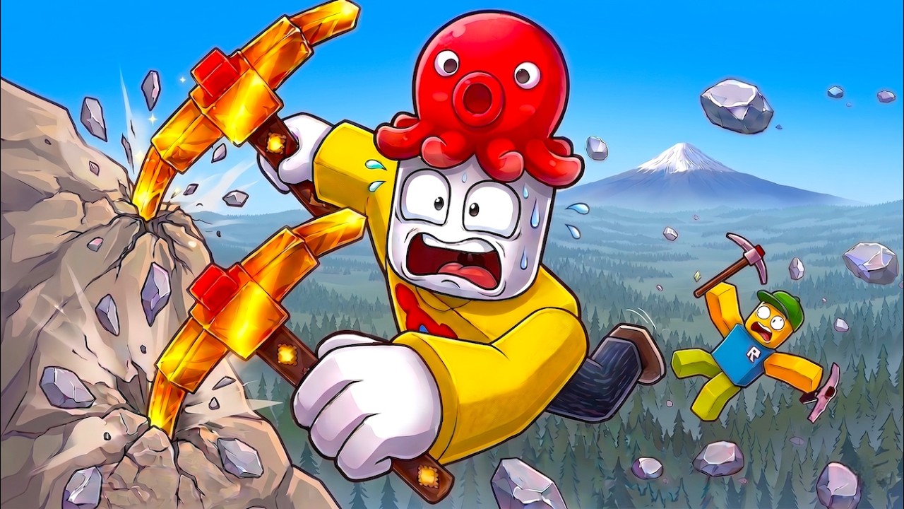Climbing 1,000,000M with a Pickaxe in Roblox - YouTube