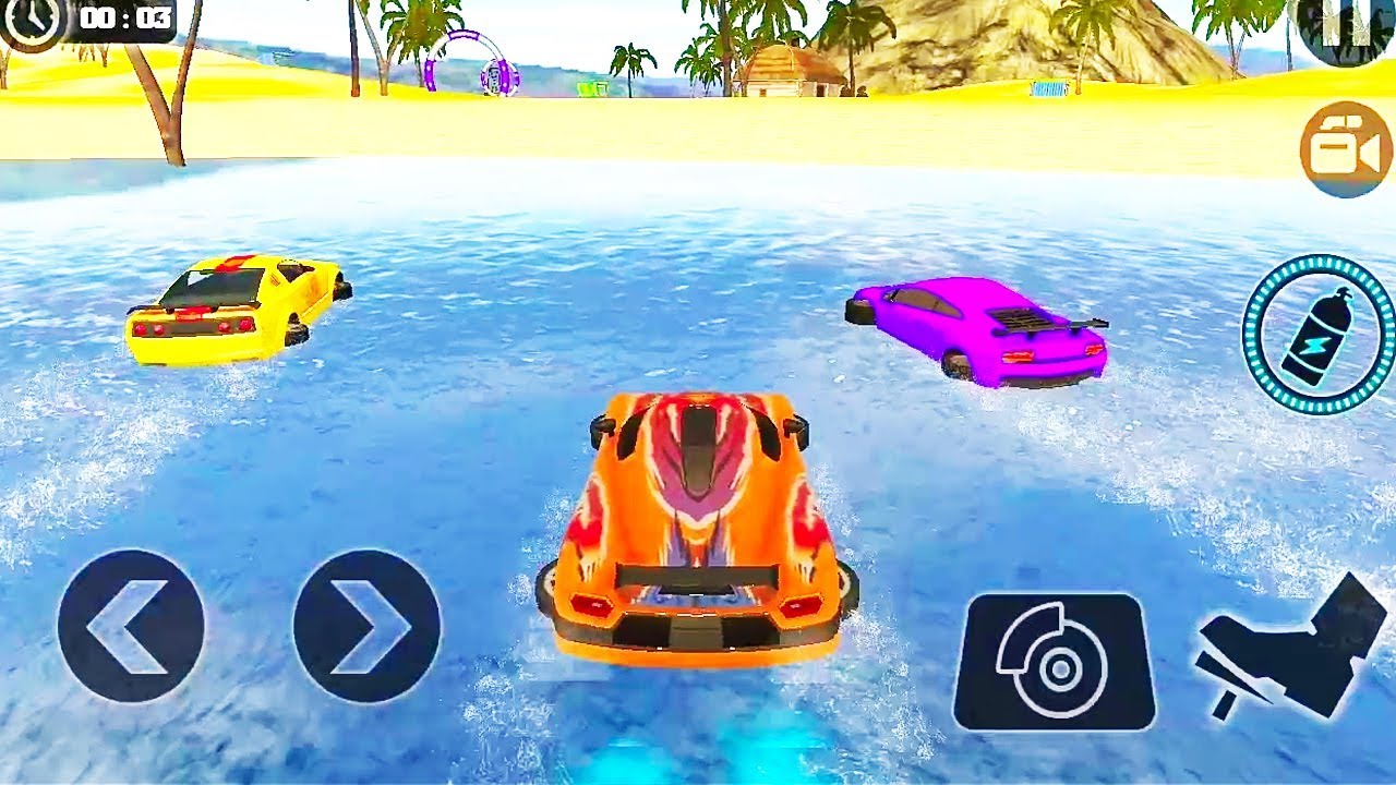 Car Vs Car Water Beach Racing Game - Car Wala Game | Car Games | Car Racing 3D Game