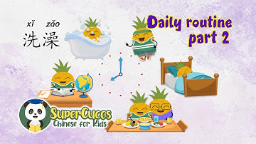 Learn Chinese for Kids- Daily Routine Part 2 | 学中文- 日常生活| Aprender Chino - Rutina Diaria