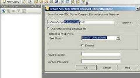 How to Create MS SQL Server CE Database