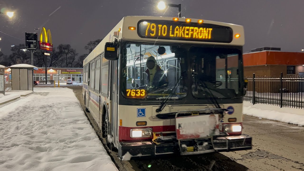 CTA Bus Ride 79 79th From Western Terminal To 79th Red Line CTA New Flyer D40LF 2007 