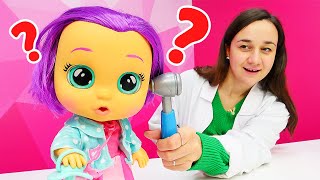 La bambola Cry Babies fa il controllo medico. Giochi del dottore per i bambini piccoli screenshot 5