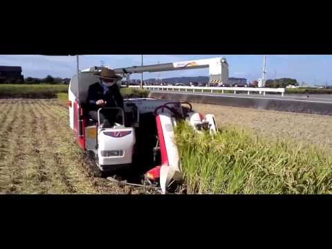 2013年稲刈り ヤンマー アスリートエコ Ee-60 コンバイン - YouTube