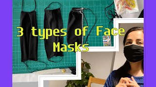 How to sew face masks at home - 3 easy ways- Economical and easy