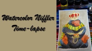 Time-Lapse Watercolor Niffler - Escarbato