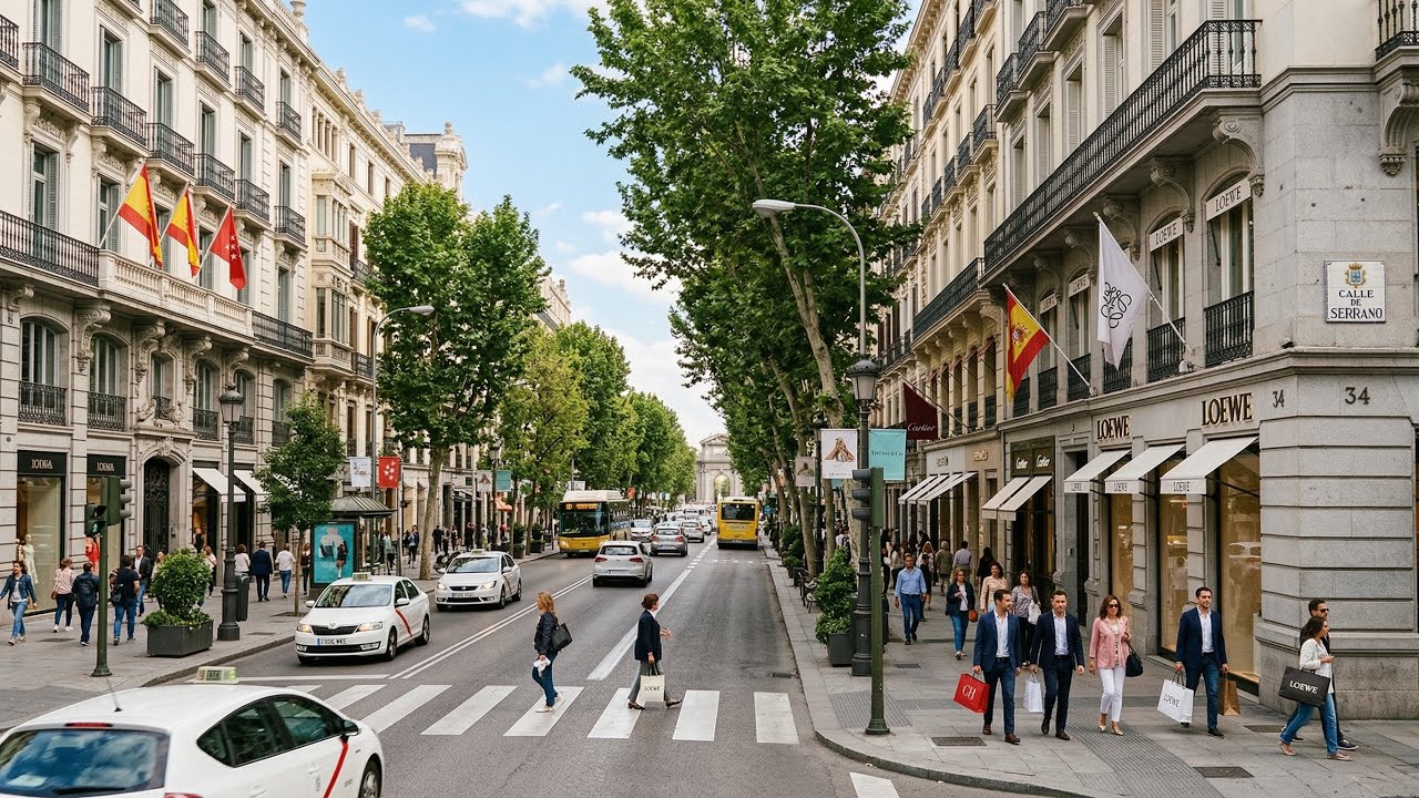 Serrano night walk madrid