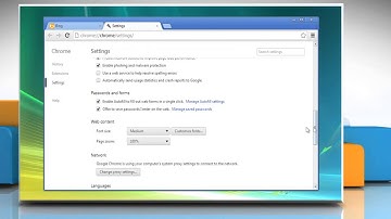 How to change password Save settings for specific sites in Google™ Chrome on Windows® Vista