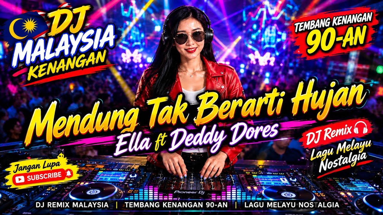 MENDUNG TAK BERARTI HUJAN – ELLA FT DEDDY DORES | DJ Remix Malaysia Tembang Kenangan 90 Lagu Melayu