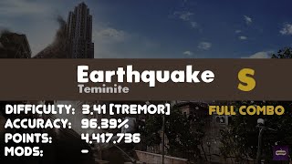 osu! Teminite Earthquake ХУДИ S