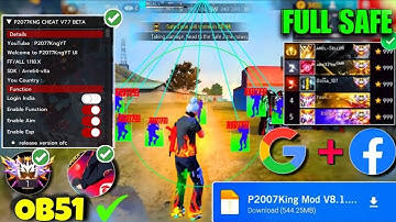 P2077KNG CHEAT V7.7 MOD MENU OB50 ANTIBAN FULL UPDATE 100% SAFE FF MOD CS | BR RANK WORKING ✅