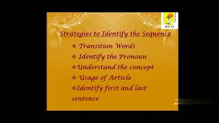 Effective Technical Communication - Sequencing of sentences
