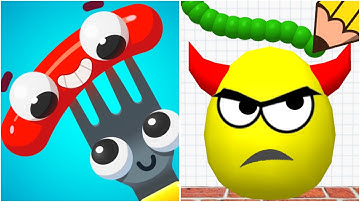 Draw To Smash: Logic Puzzle vs Fork N Sausage - Max Levels Gameplay Walkthrough Part 2