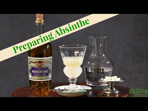 Preparing Absinthe: ALANDIA Verte Édition Barrique (barrel-aged)
