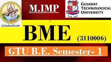 M IMP BME Question | GTU BE 1st year | 3110006
