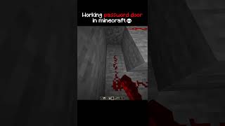 Working password door in minecraft