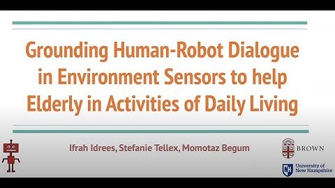 Grounding Human-Robot Dialogue in Environment Sensors to help Elderly in Activities of Daily Living