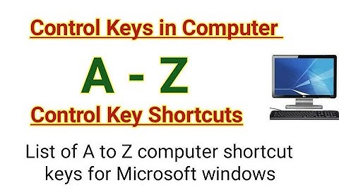 Computer shortcut keys | A to Z | computer MCQS
