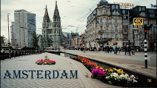 Amsterdam walking tour 4k 60fps | The Artistic Heart of Amsterdam'