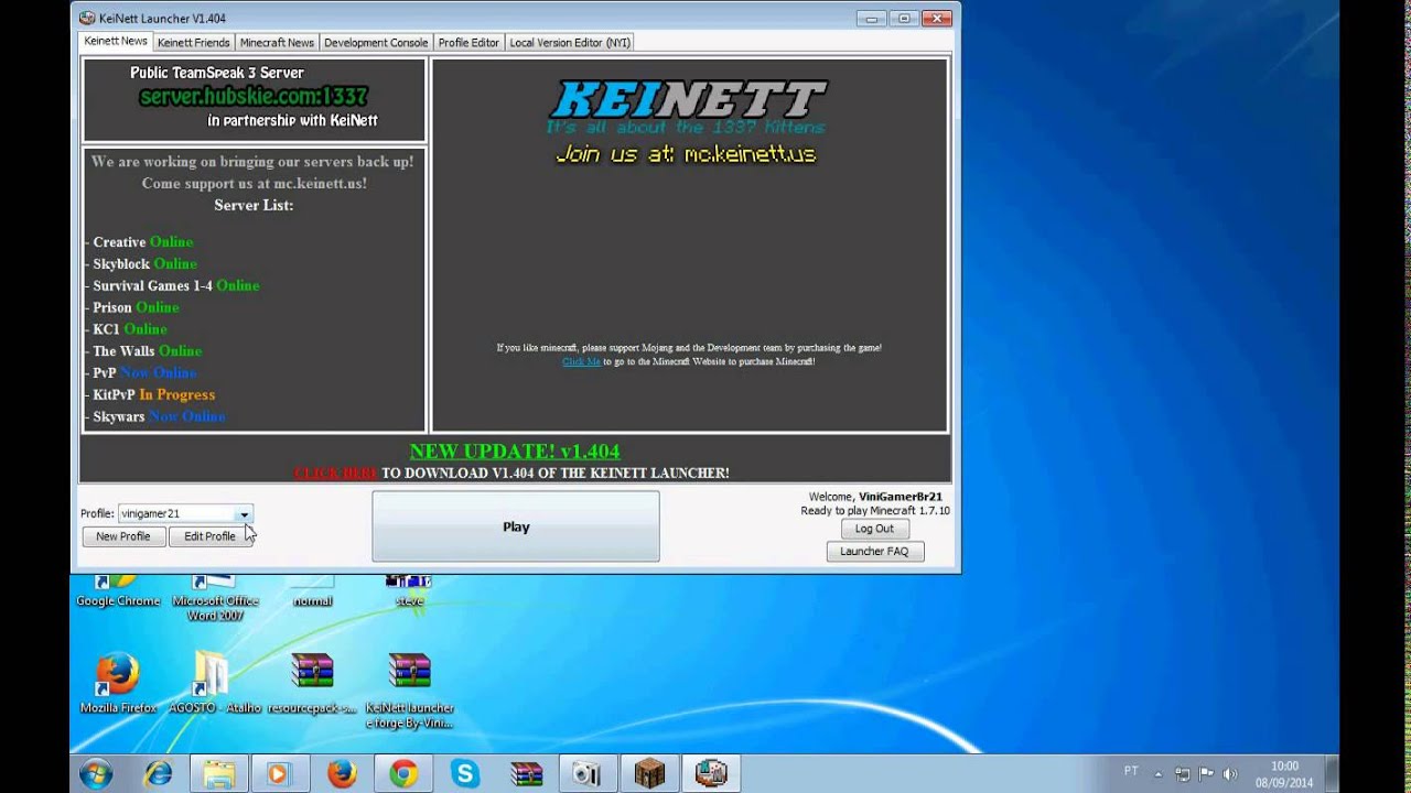 keinett launcher atualizado