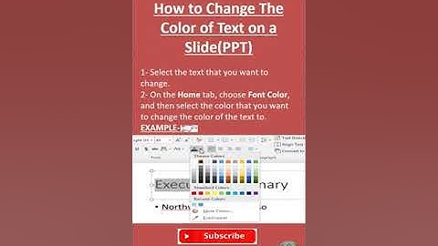 How to Change The Color of Text on a Slide (PPT) #Powerpoint