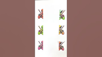 Deadpool line connect puzzle game diy #papercrafts #deadpool