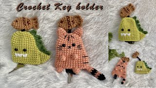 CROCHET IDEAS Crochet Cat Key Holder Crochet Dinosaur Cover