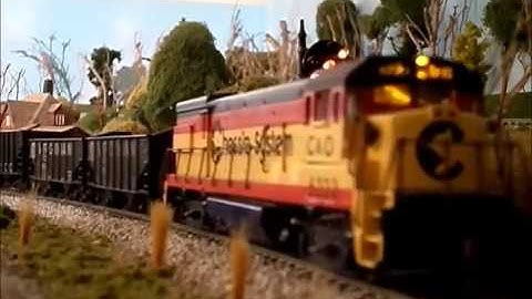 HO scale Chessie U30-B Coal Train Chesapeake and Ohio
