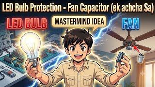 LED Bulb &amp; Fan Capacitor Mastermind Idea| LED Bulb Protection |LED Bulb |FanCapacitor