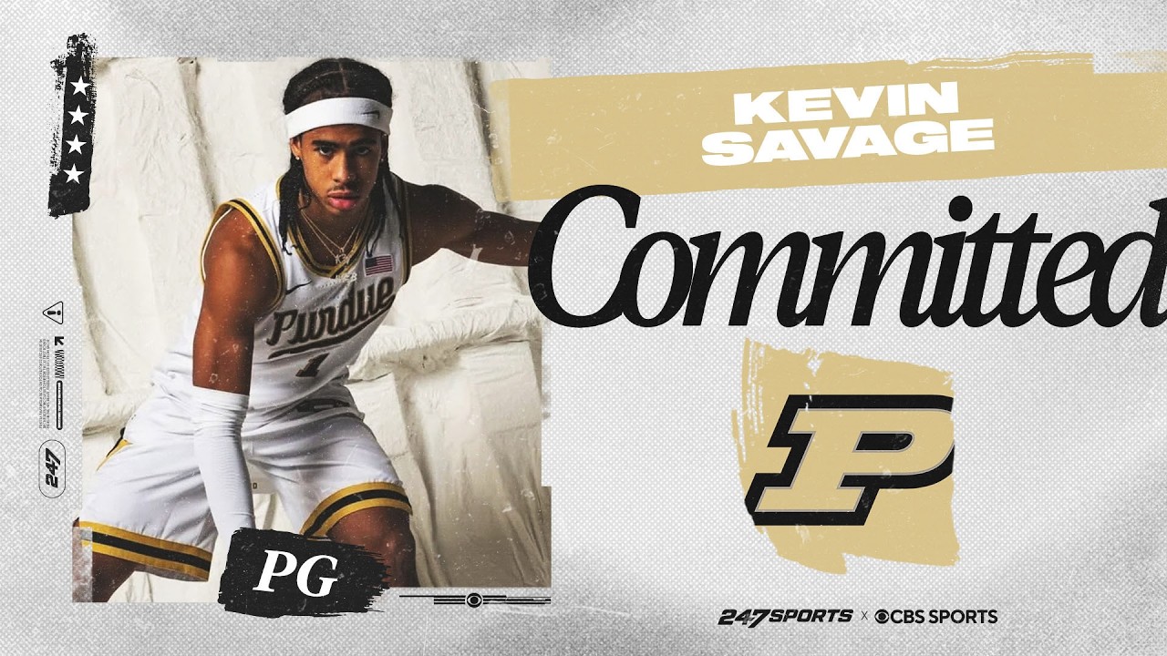 WATCH: 4-star PG Kevin Savage commits to Purdue | No. 36 Overall Player | Live Commitment