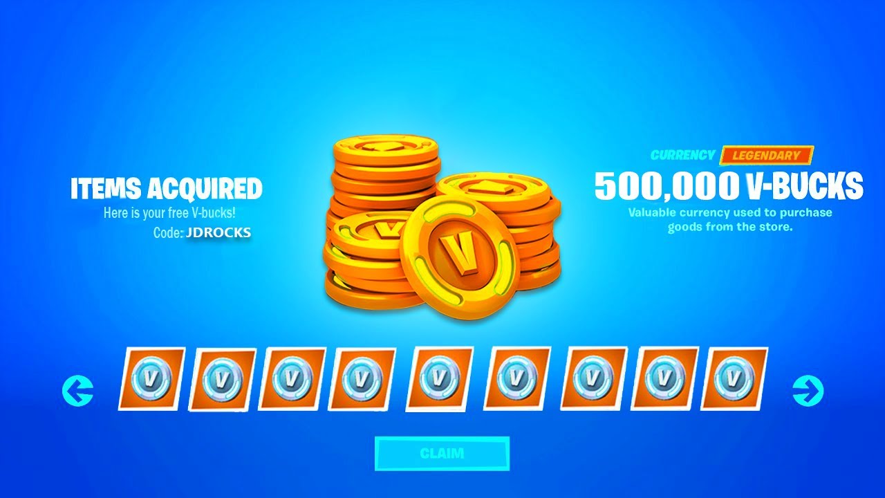 Free V Bucks Codes Xbox One