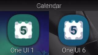 Android OS system software one UI 1 to one UI 6 all default applications theme design and icon.