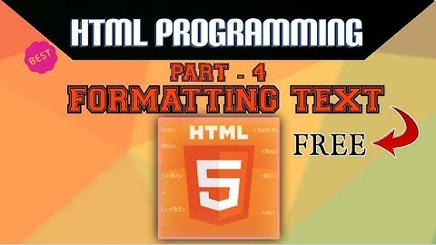 FORMATTING TEXT | HTML PROGRAMMING PART-4 | LearnCodeHere -Telugu | #freecourse #html #css