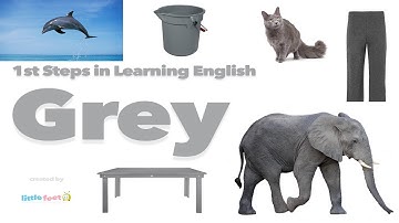 Learn 6 Grey Objects in English With PICTURES | Vocabulary For Kids